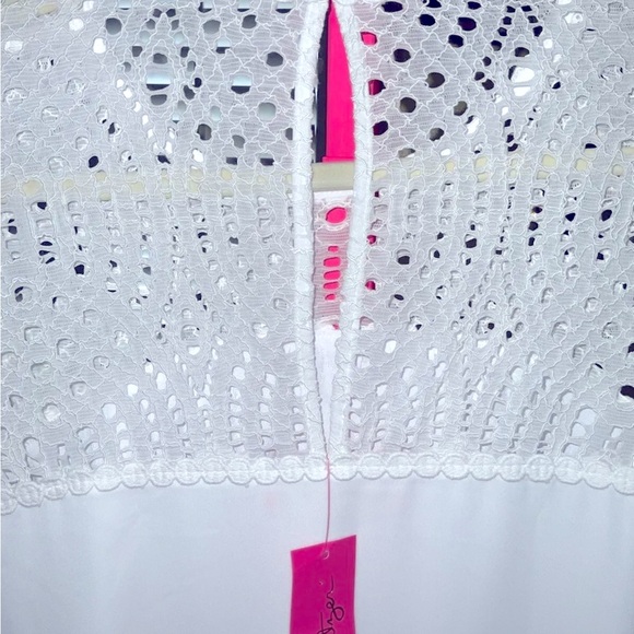 Lilly Pulitzer NWT Amenna Flounce Sleeve Top Resort White $138 Size 0,2 - Picture 3 of 7